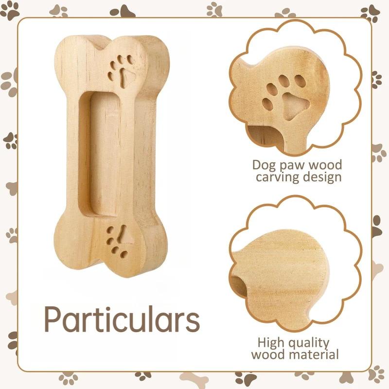 1/3pcs Solid Wood Desktop Card Display Bone Shape Business Card Organizer Holder Business Card Box Office Storage Supplies