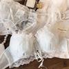 Japanese Sweet Girly Wireless Bra Set, Push Up Anti-Sag Corrective Small Bust Teen Girls Lingerie Set