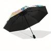 HangYodon Automatic Folding Umbrella-Simple 8-Rib Design, Bright Cartoon Pattern, Durable Iron Frame, Suitable For Travel, Outdoor, Beach-Cu