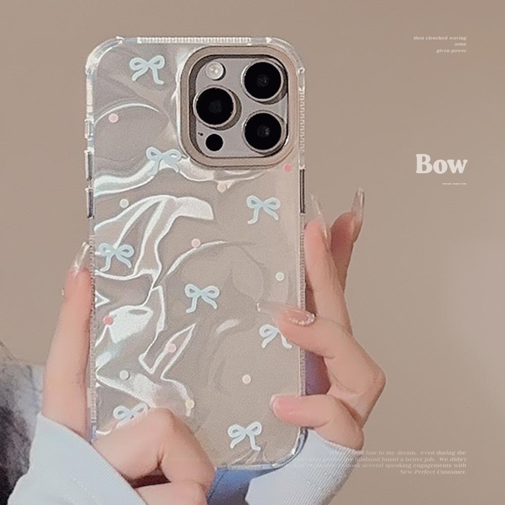 

Синий чехол с бантом для iPhone 13 iPhone 15 iPhone 16 Pro Max iPhone 12