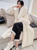 Europe and the United States popular high-end thickened long imitation mink coat light luxury lady style extended fur coat women