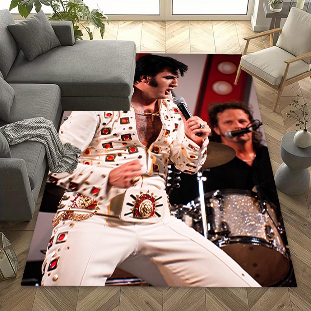 Elvis Presley: Tappeto Leggenda Rock 'n' Roll Adatto per Cucina Sala Giochi Corridoio Soggiorni Tappeto Antiscivolo Arredare Uffici