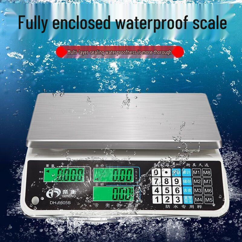 DIHENG Waterproof Commercial Pricing Scale 15kg/1g Capacity