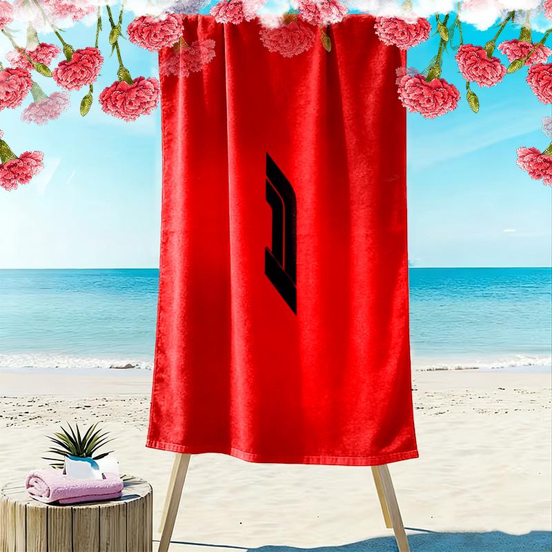 Red F1 logo 2D Flat Print Beach Towel, Large Soft Quick Dry Towel for Beach Camping Swimming.NSTJ0928349