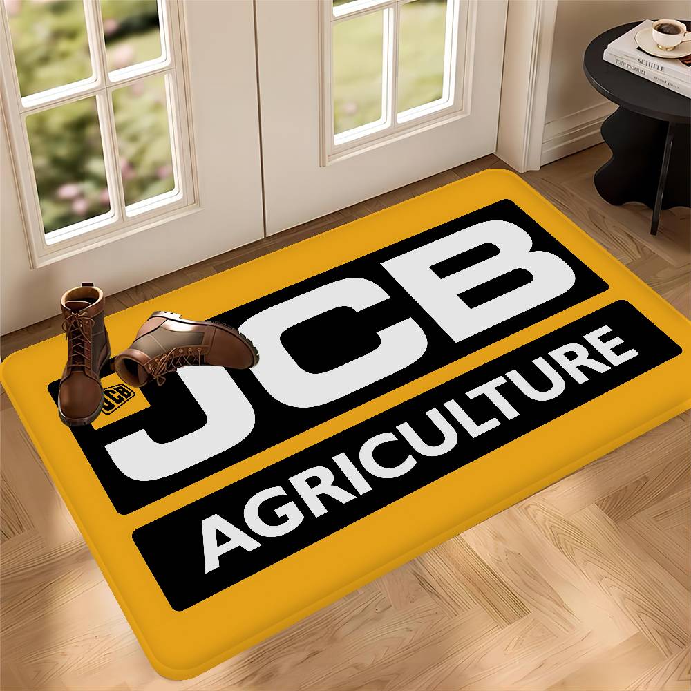 

Excavator J-JCB logo Hallway Carpet Washable Non-Slip Living Room Sofa Chairs Area Mat Kitchen Doormat Area Rug 40x60cm