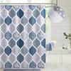 Creative Geometric Print Shower Curtains Red Black Gray Blue Simple Line Graphic Print Polyester Fabric Home Decor Bath Curtain