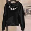 Marke C EL Bedruckter Reißverschluss Kapuzenpullover Jacke Baumwolle Hoodie Oberteil Einfacher Damenpullover