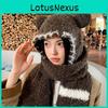 Cozy Bear Beanie With Neck Warmer For Cold Weather Outdoor Activities