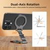 Portable Magnetic Phone Mount Foldable Carabiner Clip Adjustable Angle Strong Aluminum Mobile Brackets for Phone Use