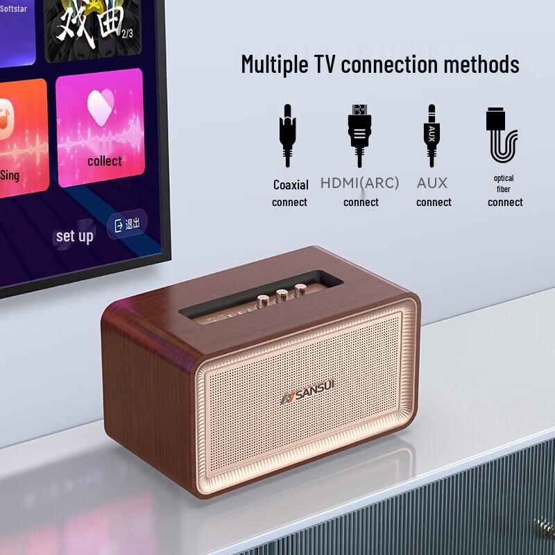 SANSUI A5 Wireless Bluetooth Speaker with Subwoofer CN plug (adapter included)