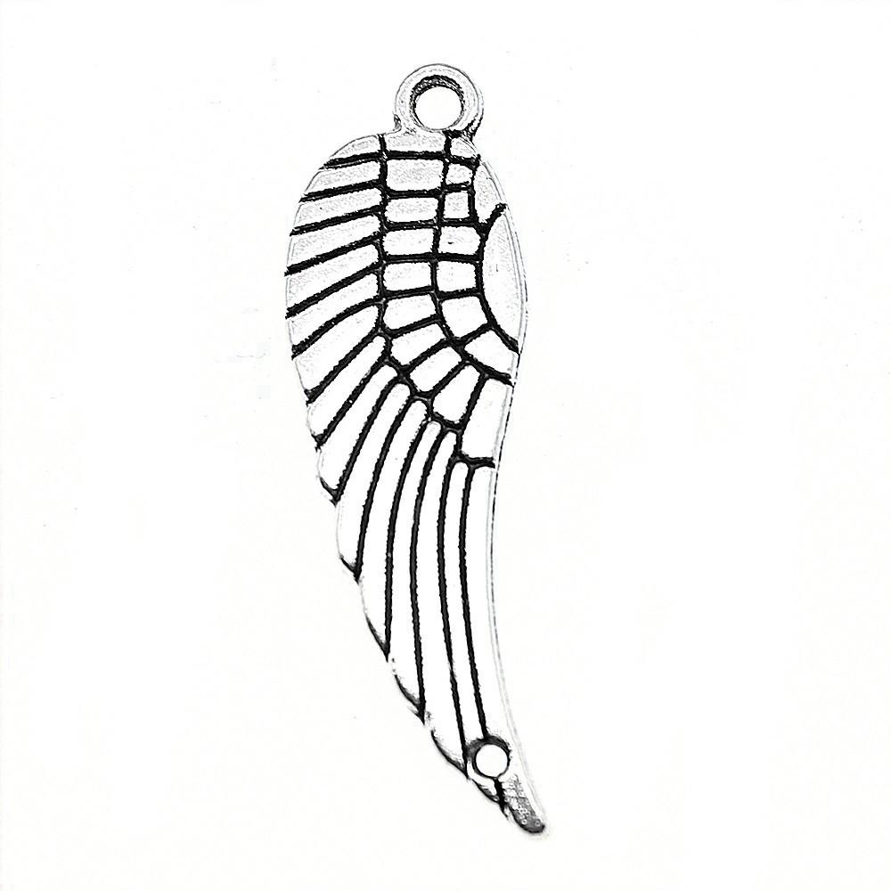 Feather Charm Angle Connectors For Bohemian Style Jewelry Vintage Pendants