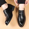 Hollow Out Breathable Flat/6cm Heel Spring Summer Men's Leather Dress Shoes Fashion Casual Height Increase Elevator Shoes Man