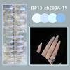 24pcs/set Pearl Glitter Fake Nail Strips Nail Stickers DIY Finished Wearable Manicure