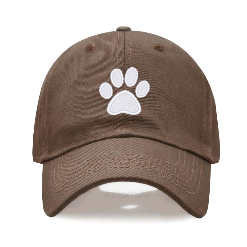 

Dog Paw Embroidered Baseball Cap for WoUnisex Unisex Fashion Adjustable Washed Cotton Dad Hat Unisex Classic Golf Caps