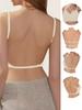 8-Color Seamless Backless U-Shaped Halter Bra for Women