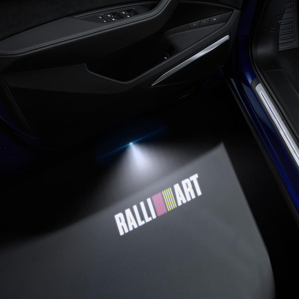 1/2PCS For Mitsubishi Ralli Art Pajero EVO Outlander Colt Galant Car Door Welcome Lights Laser Projector Logo Wireless Sensing