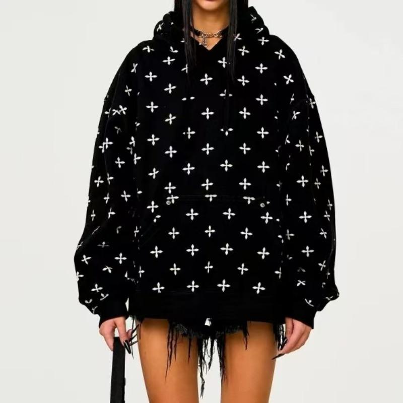 Wide hoodie full of cotton hooded sweater spring new models