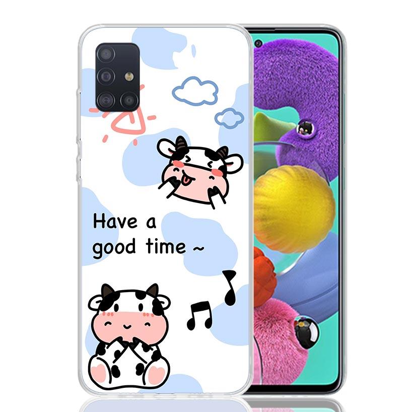 Dairy Cattle Cow Speckle Cute Phone Case For Samsung Galaxy A52 A42 A32 A22 A12 A51 A50S A40 A30S A20E A10S A41 A31 A21S A11 A72