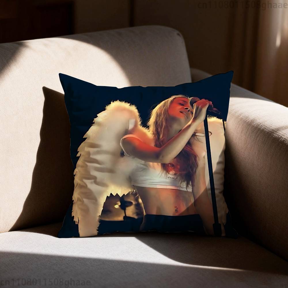 Fiona Apple Pillow Case Antidustmite Pillowcase Invisible Zipper Silky Short Plush Sofa Cushion Cover