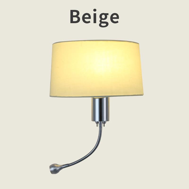 

RnnTuu LED Плетіння Простий стиль Тканинний настінний світильник для дому сучасний нічник прикраса спальня лампа для читання приліжковий внутрішній бежевий