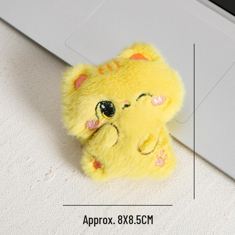 Creative Cartoon Cat Plush Doll Pendant Brooch for Backpacks