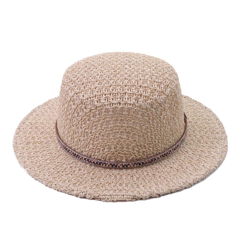 Hot-selling hollow straw hat seaside beach hat casual European and American beach hat French sunshade sunscreen straw hat