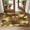 Leeds United Football Design Crystal Velvet Rug Soft Decorative Mat for Bedroom Entrance