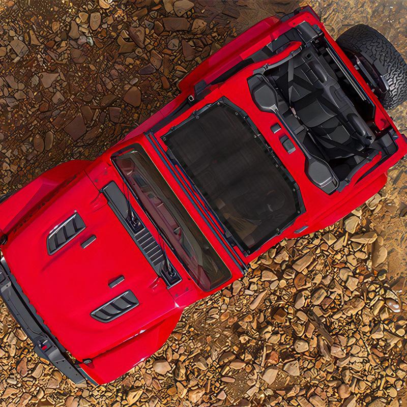 Car Roof Mesh Bikini Top Sunshade Cover UV Sun Shade Mesh for Jeep Wrangler JL Gladiator 2018-2024 Car Accessories Styling