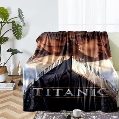 Titanic Theme Printed Blanket - Perfect for Couch, Bed, Travel & Outdoor Use | Machine Washable, Cozy & Durable.