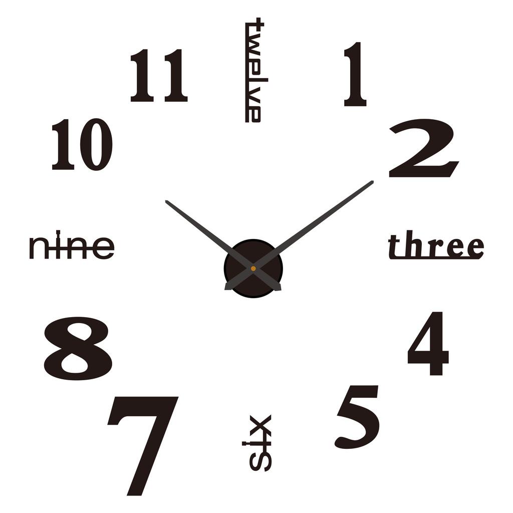 3d Modern Wall Clock Mirror Sticker Acrylic Number Clocks For Home Decoration