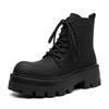Men's Luxury Fashion Platform Boots Black Trendy Autumn Winter Shoes Party Nightclub Dress Original Leather Boot Ankle Botas Man