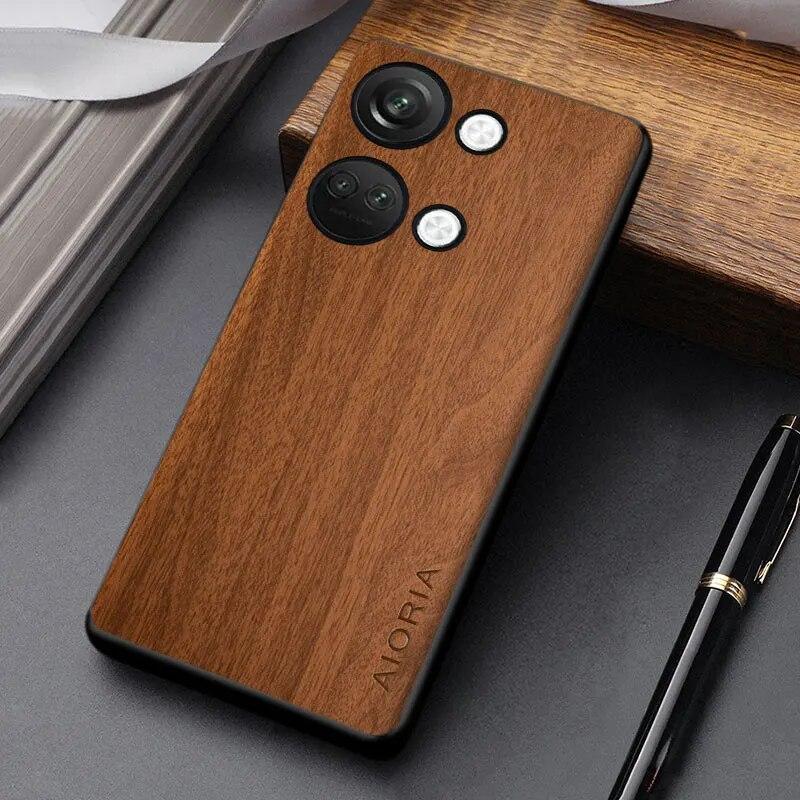 

Чехол для OnePlus Nord 3, чехол из искусственной кожи с деревянным бамбуковым узором для oneplus nord3, чехол жёлтый