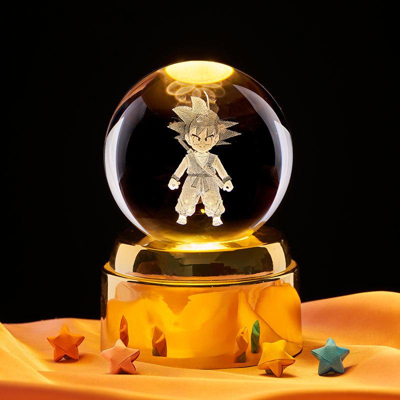 Dragon Ball Goku 3D Crystal Night Light - Creative Ornament and Birthday Gift