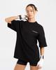 BOXRAW We Dont Play Boxing Oversized T-Shirt - Women'S W Bxrw-U-Wdpbt-W [Black/Blue] (C Type)