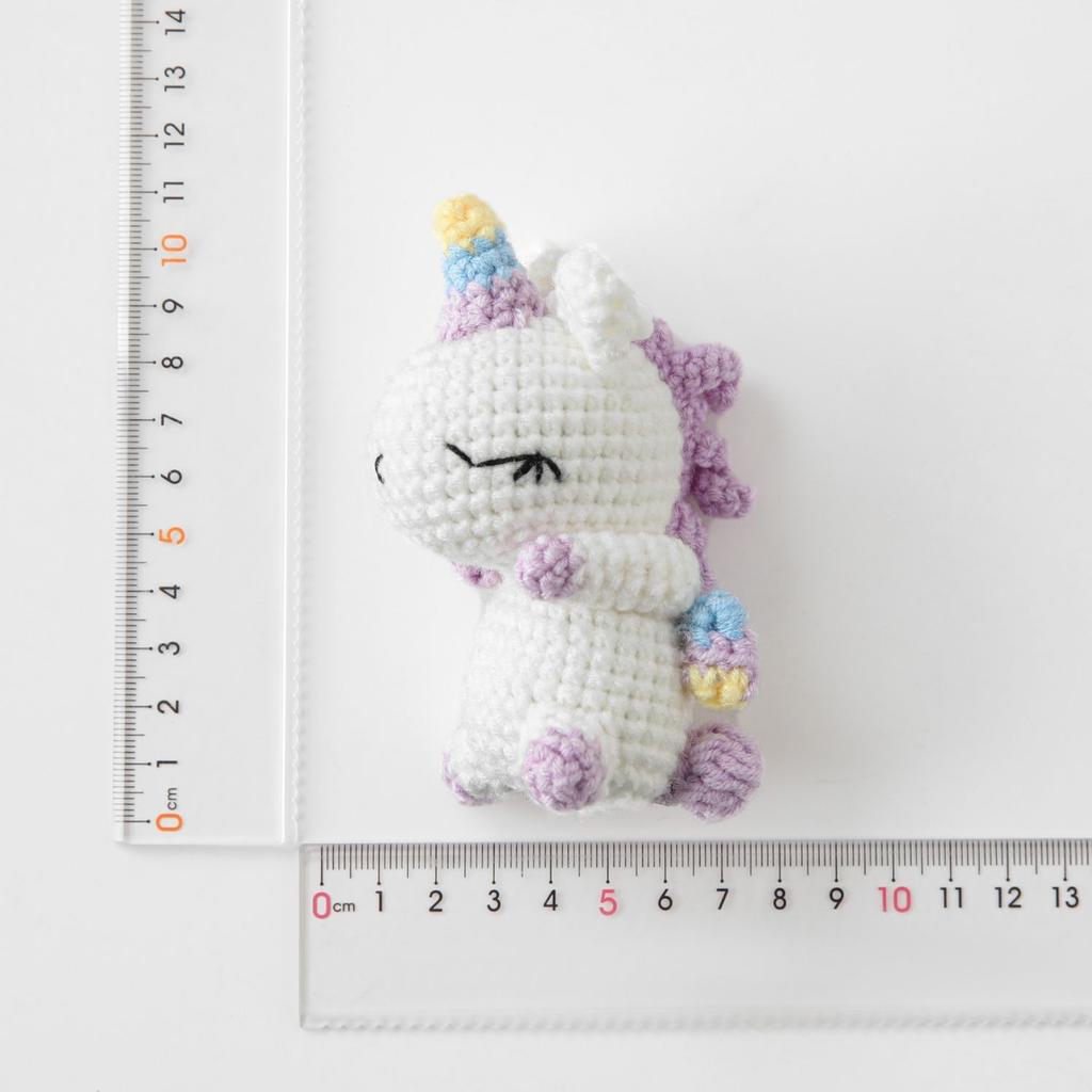 Funny Crochet Positive Energy Unicorn Dolls Home Room Decoration Handmade Knitted Unicorn Desktop Ornament Christmas Gifts