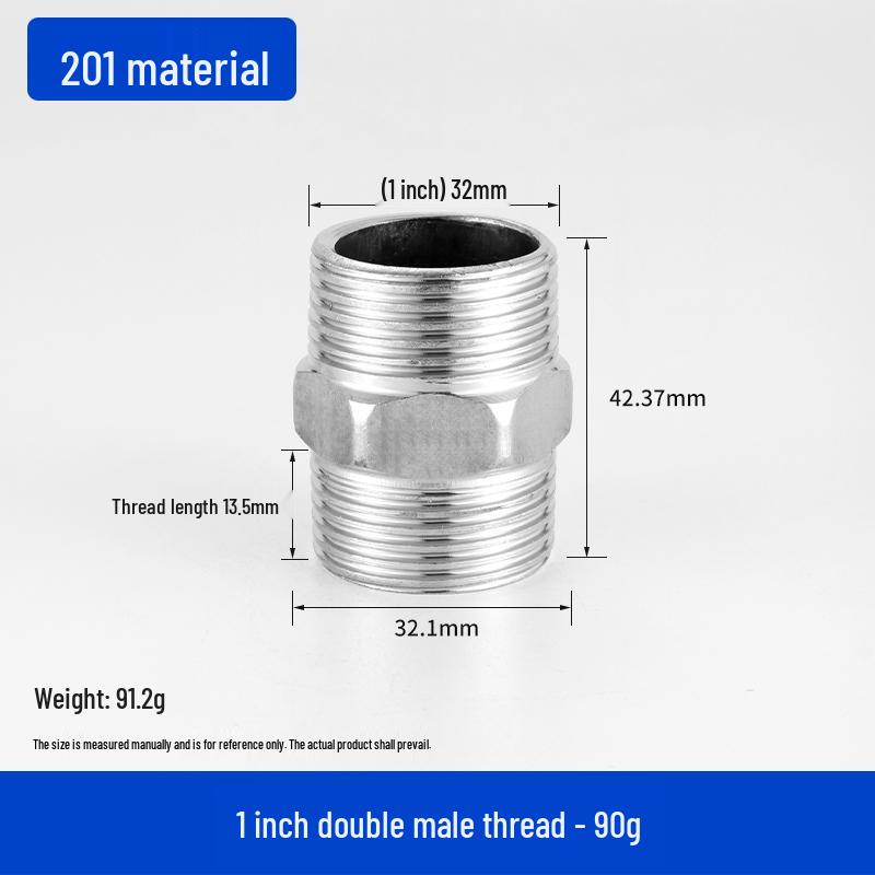 Stainless Steel Extended Reducing Coupling 6-Point to 4-Point Faucet Pipe Fitting