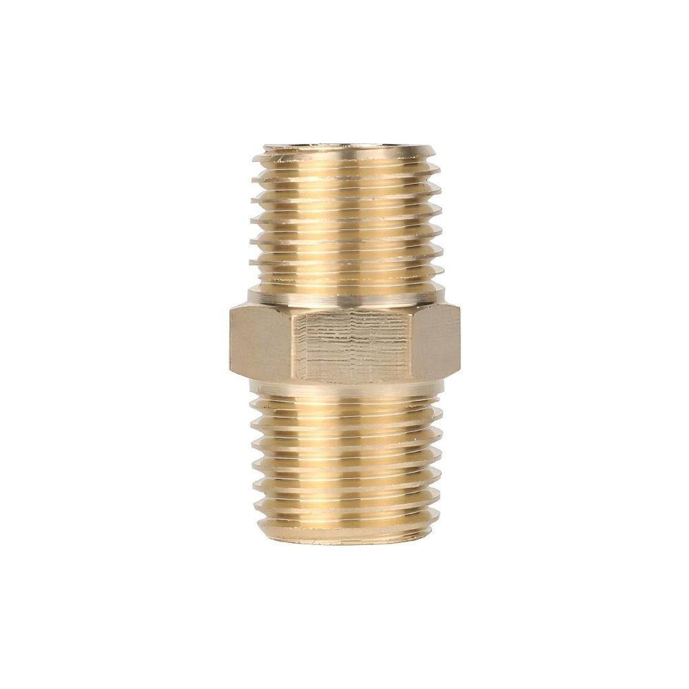 Male Thread Brass Nipples Hex Design NPT Male Nipples Fittings Hex Nipple Connectors