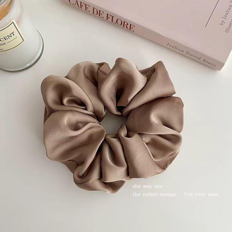 Spring & Summer French Leather Hair Tie for Women - High-End Flower Ponytail Accessory