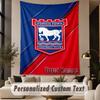 Custom Text Tapestry Ipswich Town Print Wall Tapestry Indoor Living Room Wall Decor