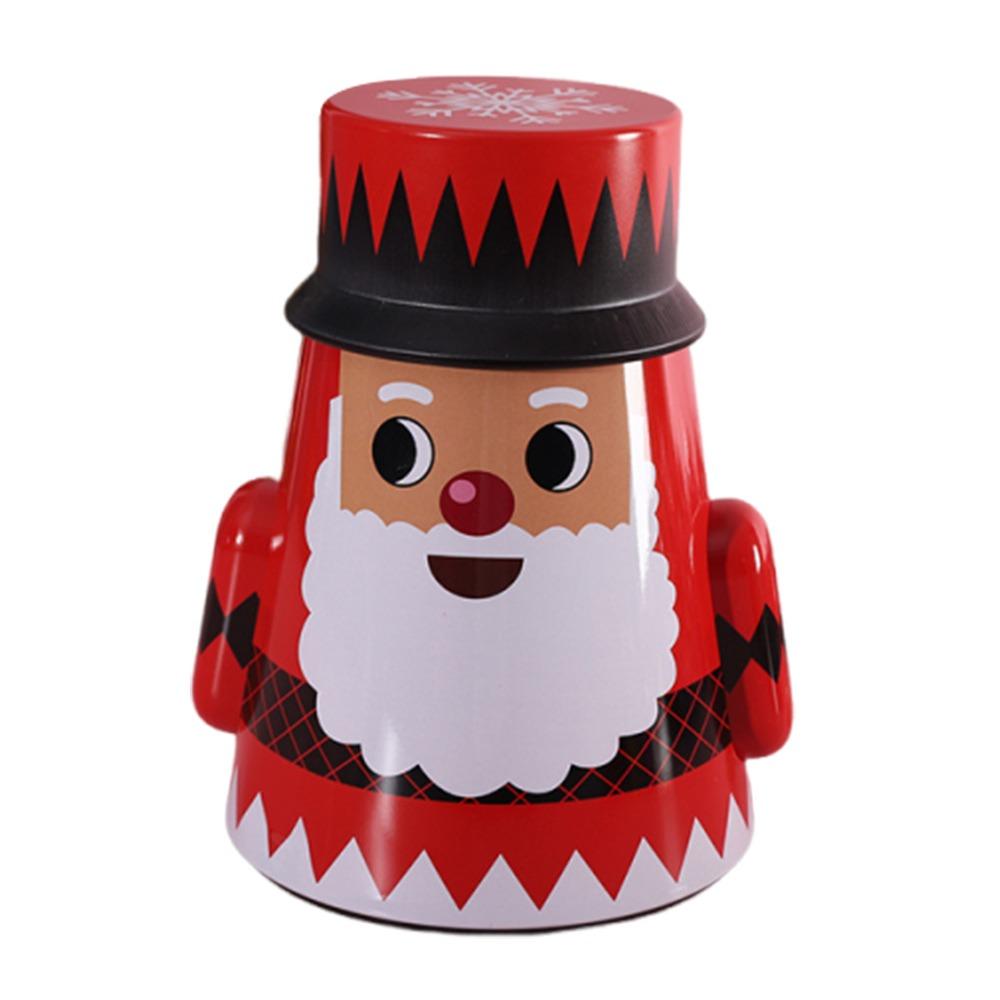 Practical Plastic Christmas Candy Jar Transparent Strong Snowman Ornament Storage Box Large Capacity Plastic Cookie Jars