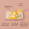 1/12 Puppenhaus Mini Brot Hamburger Saft Set Puppenhaus Simulation Frühstücksessen Dekor Puppenhaus Küche Rollenspiel Spielzeug