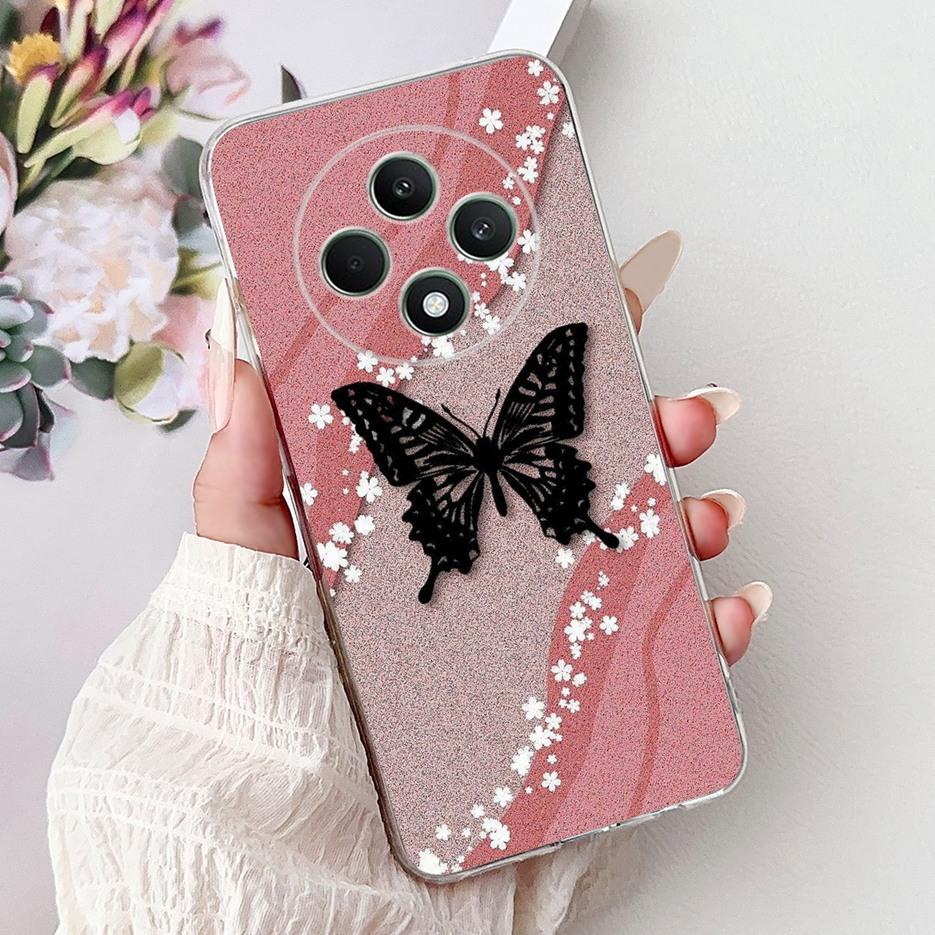 For Oppo Reno 12F 4G Case CPH2687 Stylish Butterfly Painted Cover Soft Silicone Case For Oppo Reno12 F Reno 12 FS Reno12F Bumper