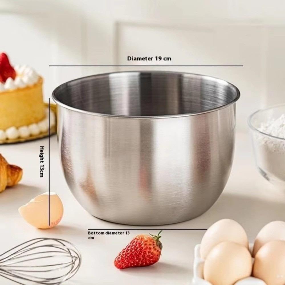 

Household Mixing Bowl Stainless Steel Bread Cake Fruit Container Kitchen Cooking Tools M