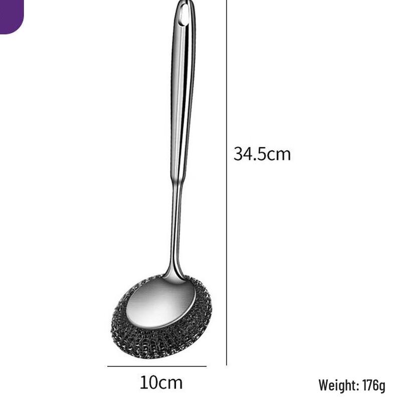 ZISIZ Long Handle 304 Stainless Steel Pot Brush