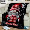 1PC Custom Name Christmas Gnome Gifts Flannel Blanket Versatile,all-season Throw Suitable for the Living Room,bedroom,camping,travel,and Gift