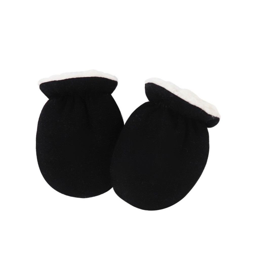 Jednoduché jednobarevné batolecí rukavice Teplé Zesílené Dětské rukavice Huňaté Novorozenecké palčáky Podzim Zima