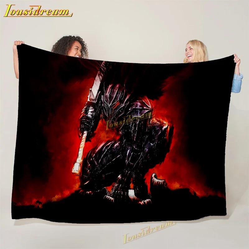 Berserk Printing Plush Blanket Adult Fashion Quilts Special Anime Flannel Home Office Washable Kids Sherpa Bedspread Cover