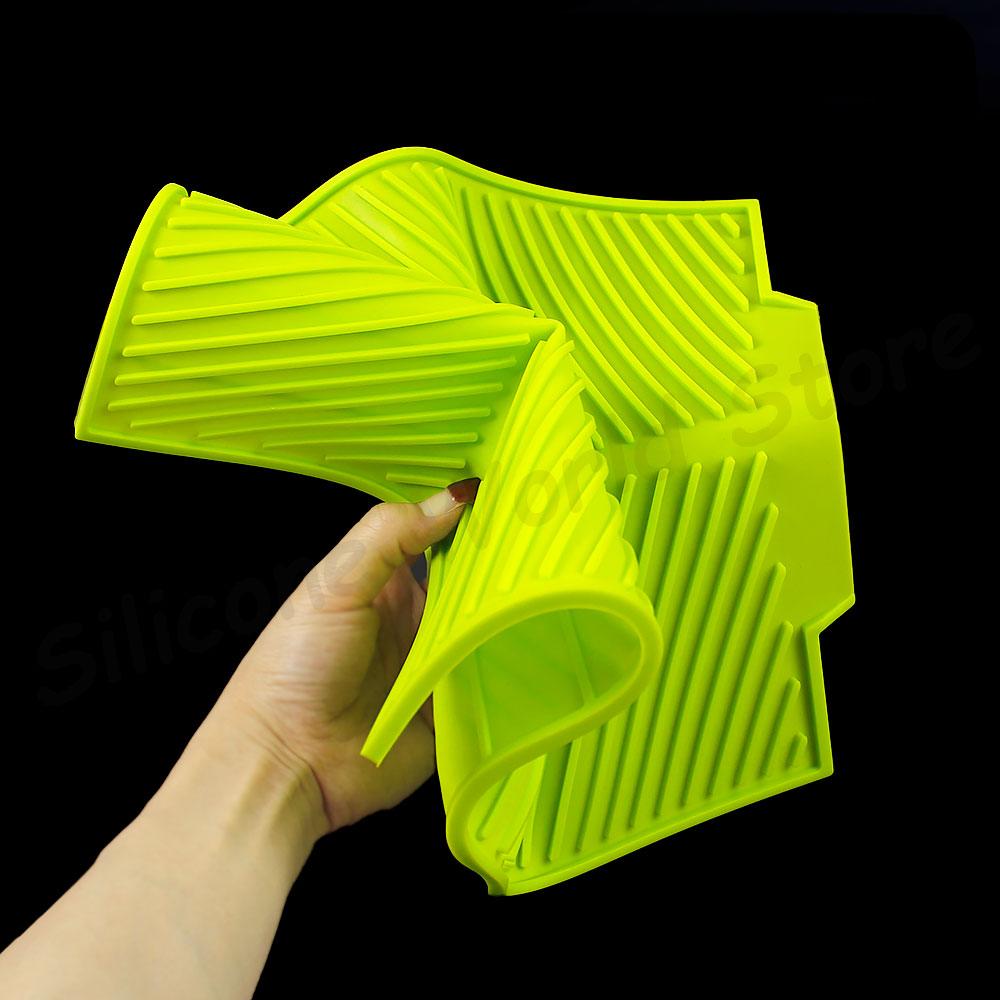 Silicone World Multifunktionales Geschirr Silikon Wasserfiltermatte Küchenarbeitsplatte Ablaufmatte Isolierte Essensmatte Trockenmatte