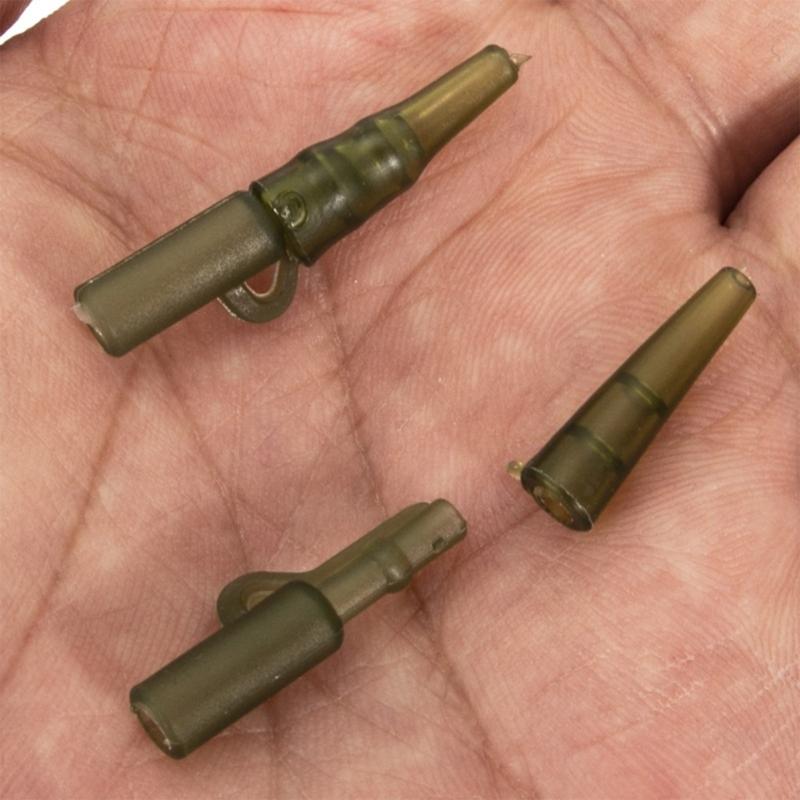 50 Set Fixing Line Quick Changing Connector Sleeve Fishing Sleeve Safety Clip Heavy Duty Clips for Fishing Rigs