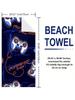 1pz Asciugamano da Spiaggia con Fantasia Mandalay Blu, Coperta da Spiaggia in Microfibra Ultra-Fine, Asciugamano da Bagno Altamente Assorbente, Adatto per l'Estate
